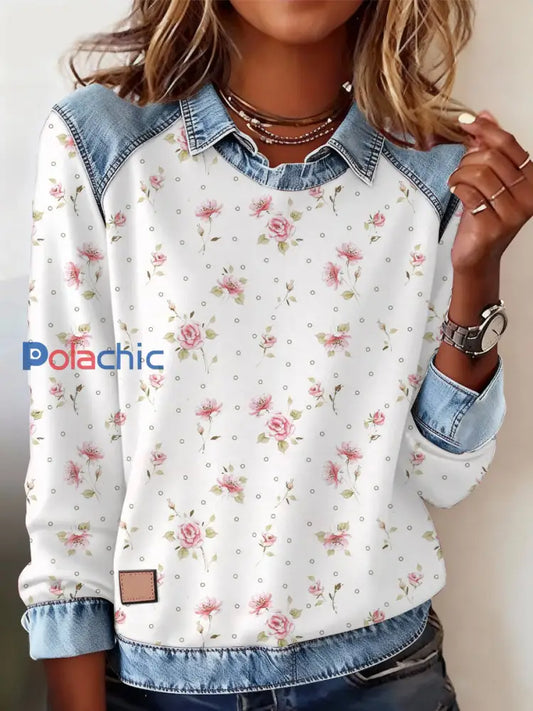 Haut Décontracté Femme Rose Cancer Du Sein Imprimé comme image / S