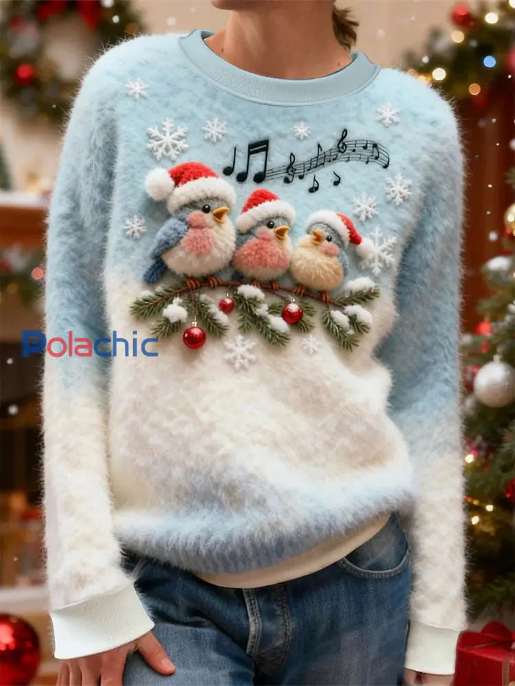 Haut décontracté imprimé de Noël pour femmes comme image / S