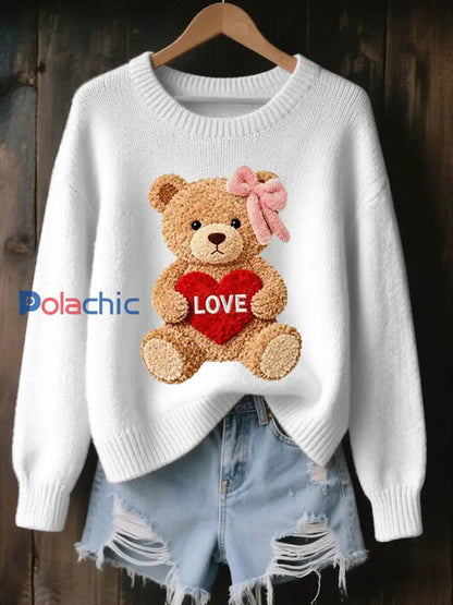 Haut Décontracté Imprimé LOVE Femme Blanc / S