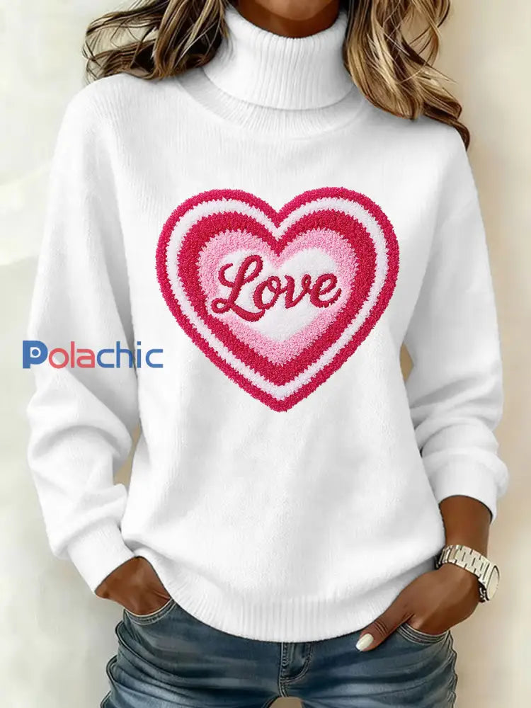 Haut Décontracté Imprimé LOVE Femme Blanc / S