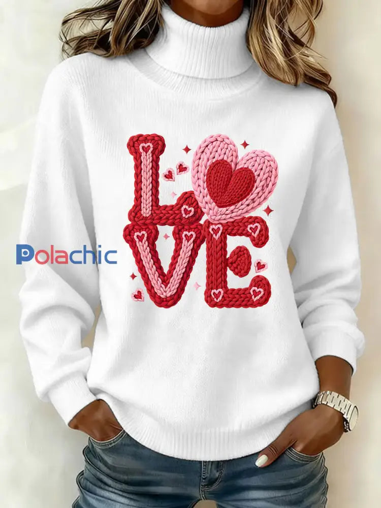 Haut Décontracté Imprimé LOVE Femme Blanc / S