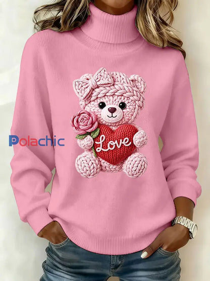 Haut Décontracté Imprimé LOVE Femme Rose / S