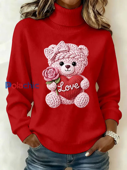 Haut Décontracté Imprimé LOVE Femme Rouge / S