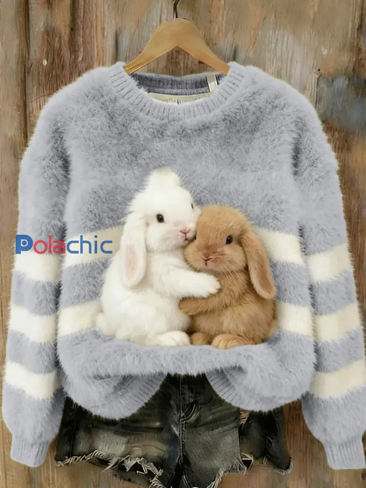 Haut en flanelle confortable à imprimé animal rétro pour femmes B / S