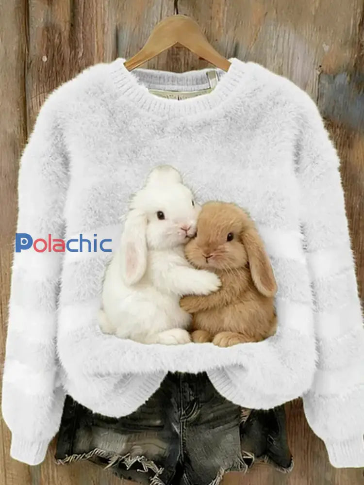 Haut en flanelle confortable à imprimé animal rétro pour femmes D / S