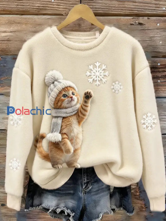 Haut en flanelle confortable à imprimé animal rétro pour femmes A / S