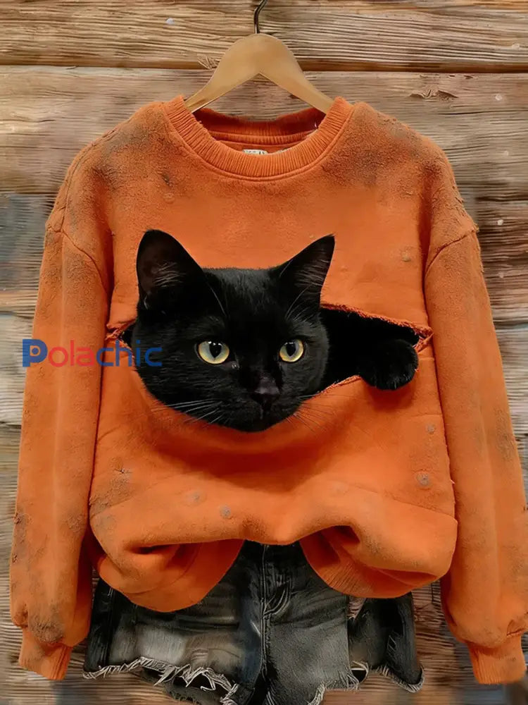Haut en flanelle confortable à imprimé animal rétro pour femmes A / S