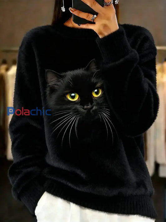 Haut en flanelle confortable à imprimé animal rétro pour femmes A / S