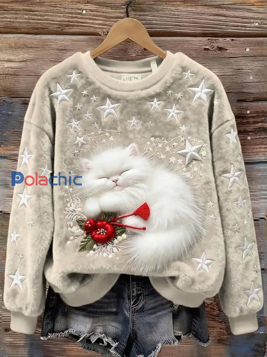 Haut en flanelle confortable à imprimé animal rétro pour femmes A / S