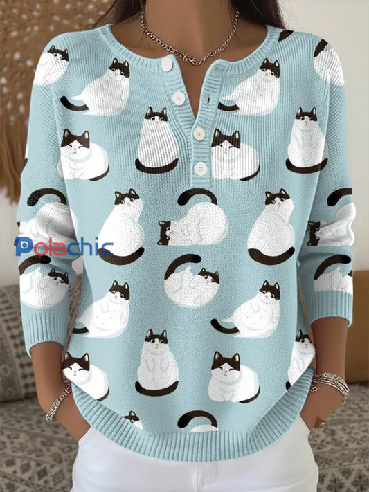 Haut en tricot imprimé animal Femme comme image / S