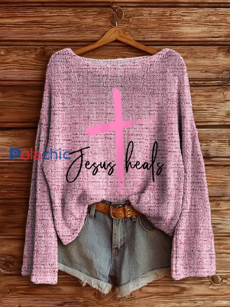 Haut en Tricot Sensibilisation au Cancer du Sein pour Femmes comme image / S