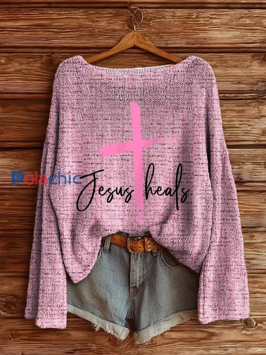 Haut en Tricot Sensibilisation au Cancer du Sein pour Femmes comme image / S