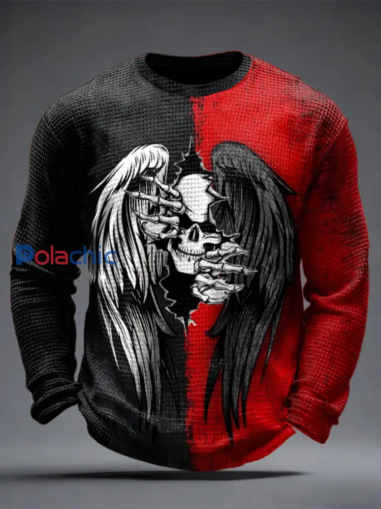 Haut Gothic Skull Waffle Homme comme image / S