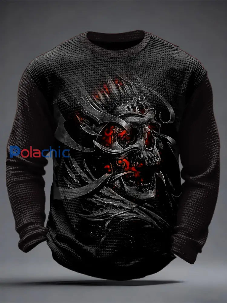 Haut Gothic Skull Waffle Homme comme image / S