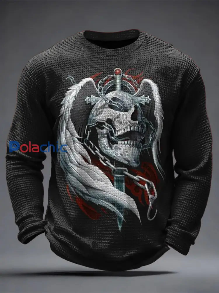 Haut Gothic Skull Waffle Homme comme image / S