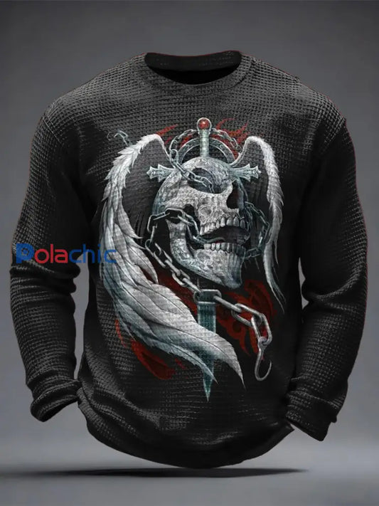 Haut Gothic Skull Waffle Homme comme image / S