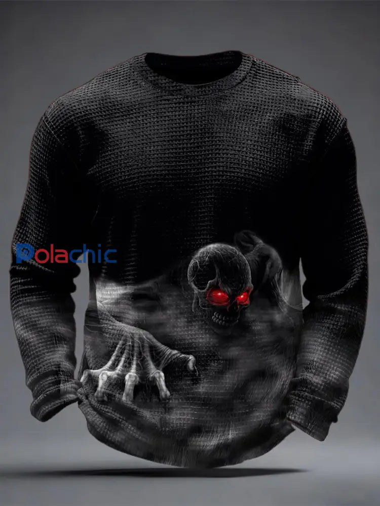 Haut Gothic Skull Waffle Homme comme image / S