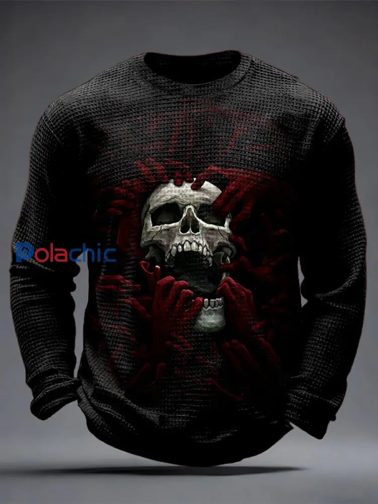 Haut Gothic Skull Waffle Homme comme image / S