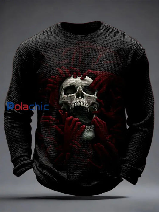 Haut Gothic Skull Waffle Homme comme image / S