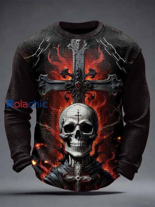 Haut Gothic Skull Waffle Homme comme image / S