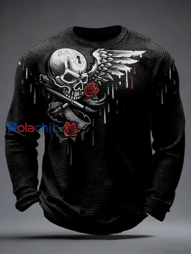 Haut Gothic Skull Waffle Homme comme image / S