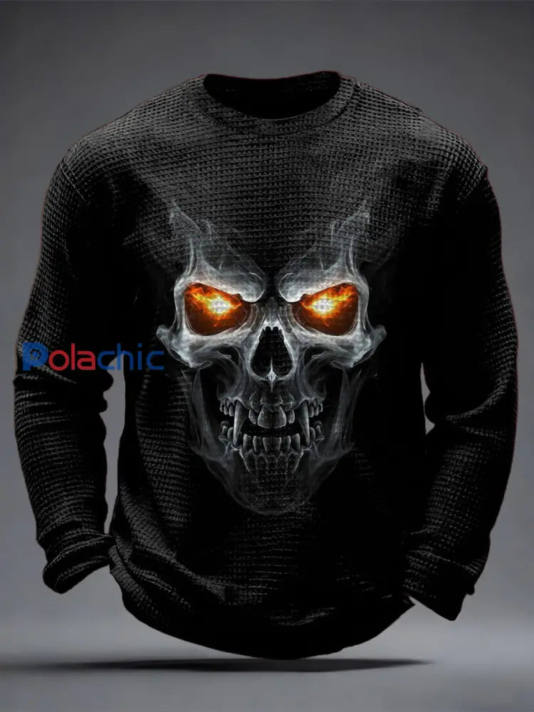 Haut Gothic Skull Waffle Homme comme image / S
