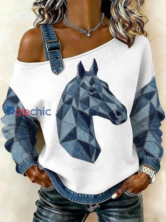 Haut Horse Art Femme comme image / S