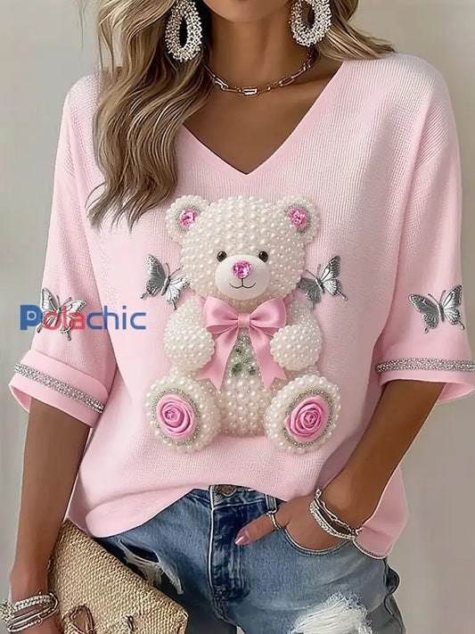 Hauts de sensibilisation au cancer du sein pour femmes Rose / S