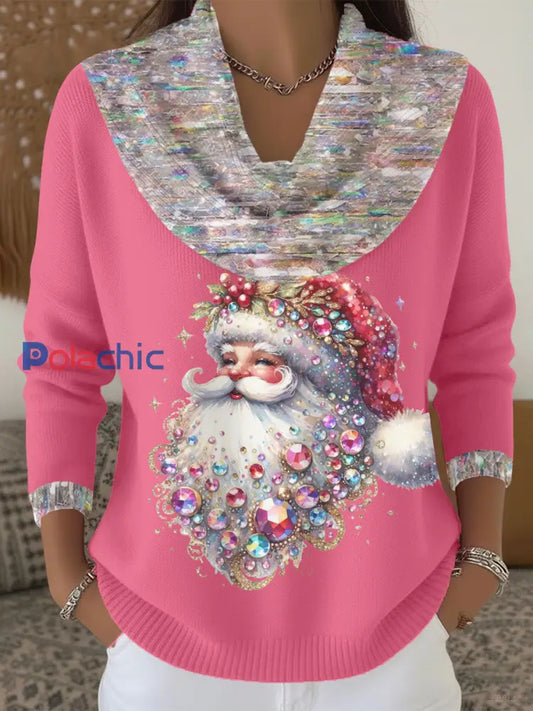 Hauts Père Noël pour femmes Rose / S