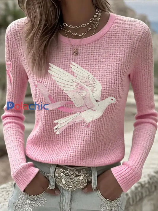 Hauts pour femmes White Dove Cancer Awareness Rose / S