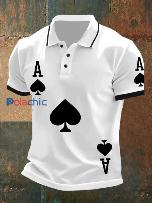 Hauts Texas Hold’em Ace of Spades pour hommes Blanc / S