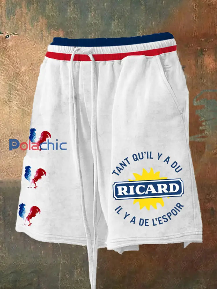 Herren-Tant Qu’il Y A Du Ricard Shorts Weiß / S