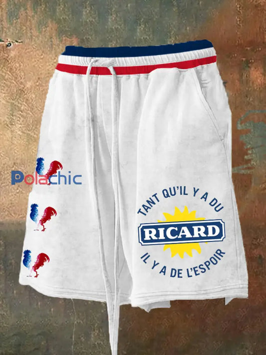 Herren-Tant Qu’il Y A Du Ricard Shorts Weiß / S