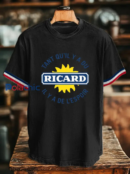 Herren Tant Qu’il Y A Du Ricard T-Shirt mit kurzen Ärmeln Schwarz / S