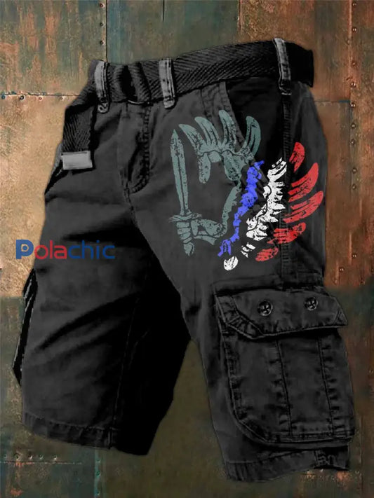 Homme Français Militaire Thème Cargo Shorts comme image / S