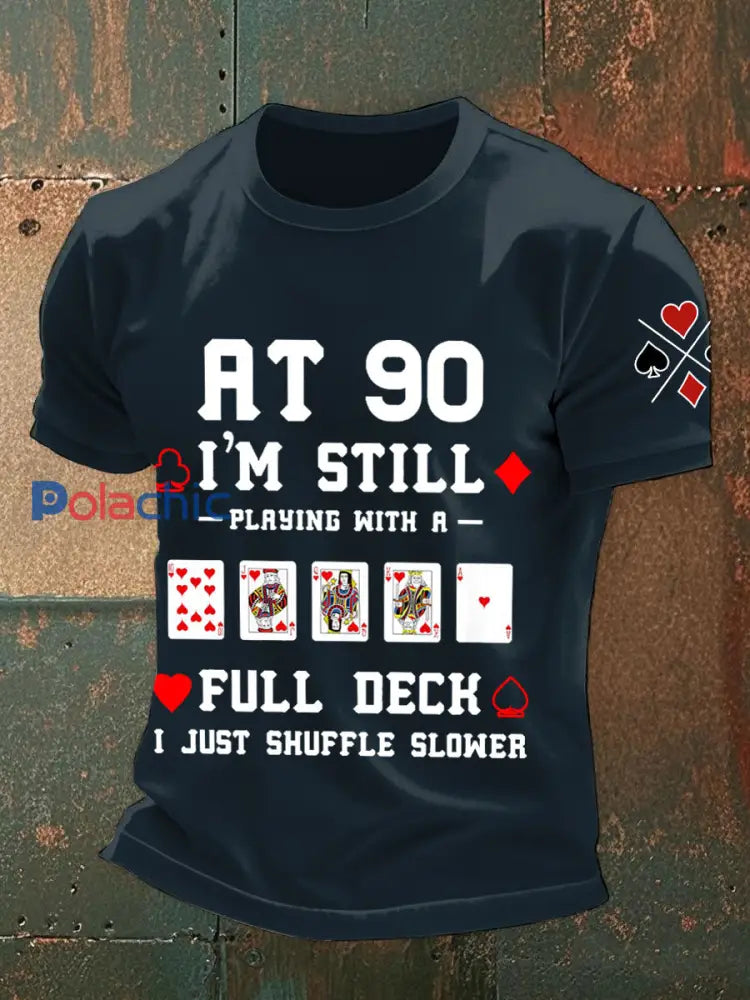 Hommes à 90 je joue toujours avec un pont complet Je viens mélanger T-shirts plus lents bleu marine / S