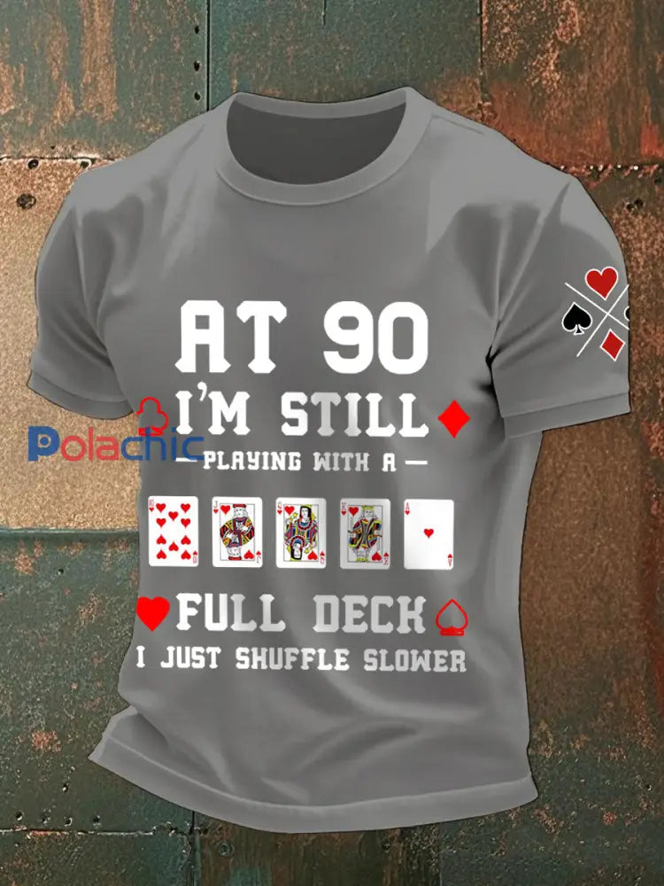 Hommes à 90 je joue toujours avec un pont complet Je viens mélanger T-shirts plus lents gris clair / S
