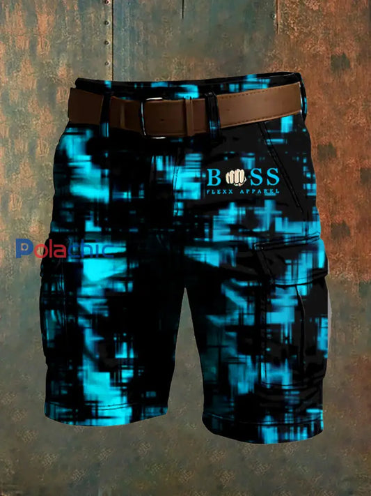 Hommes de vacances rétro Business Art Print Casual Shorts A / S