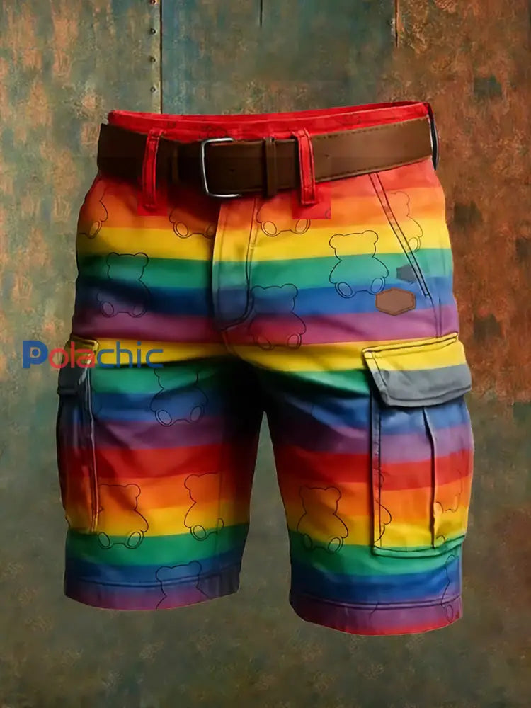 Hommes de vacances rétro Business Art Print Casual Shorts A / S