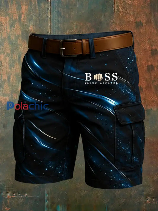 Hommes de vacances rétro Business Art Print Casual Shorts A / S