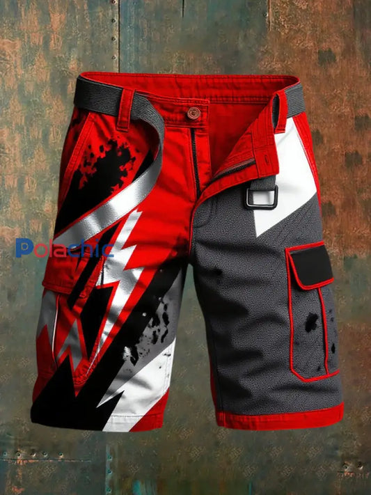 Hommes de vacances rétro Business Art Print Casual Shorts A / S