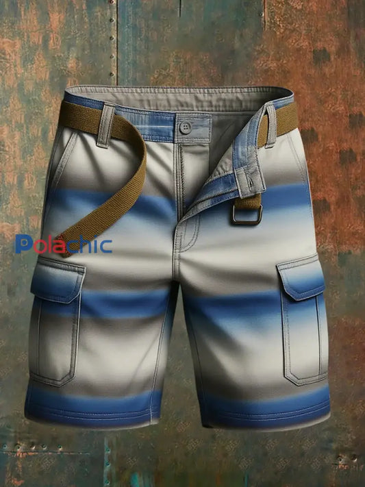Hommes de vacances rétro Business Art Print Casual Shorts A / S