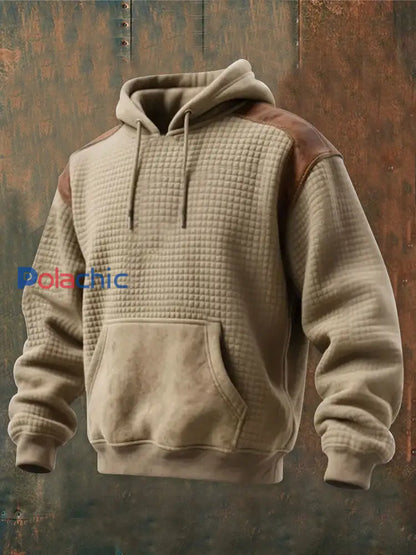 Hommes Rétro Western Imprimé Casual manches longues Sweatshirt / Hoodie kaki / S