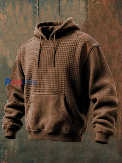Hommes Rétro Western Imprimé Casual manches longues Sweatshirt / Hoodie marron / S