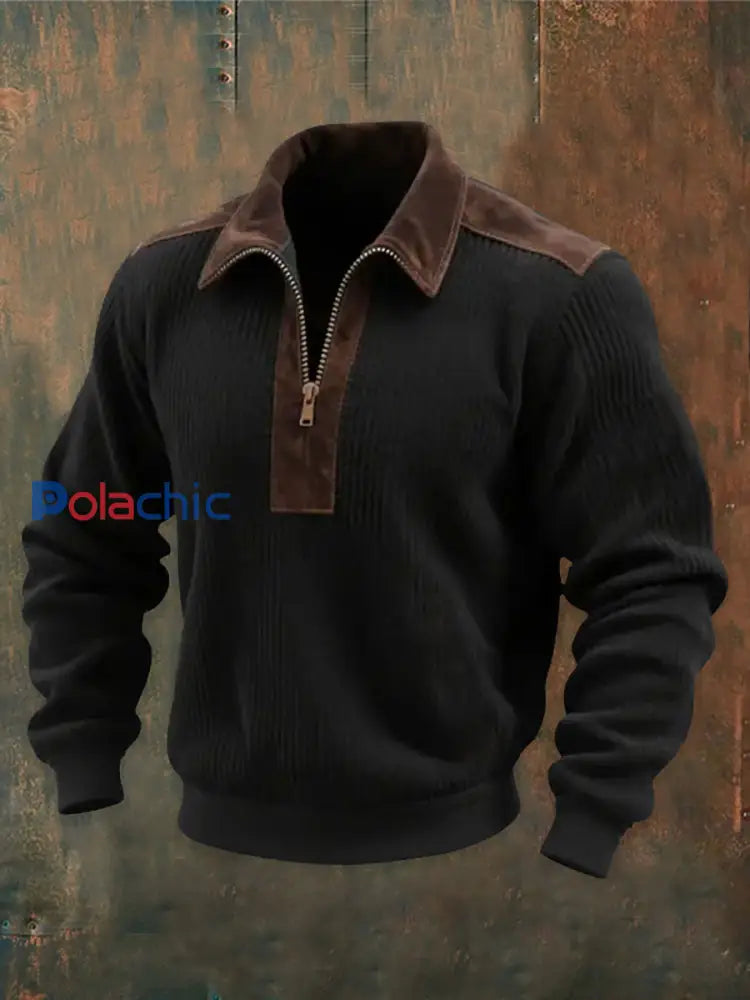 Hommes Rétro Western Imprimé Casual manches longues Sweatshirt / Hoodie Noir / S