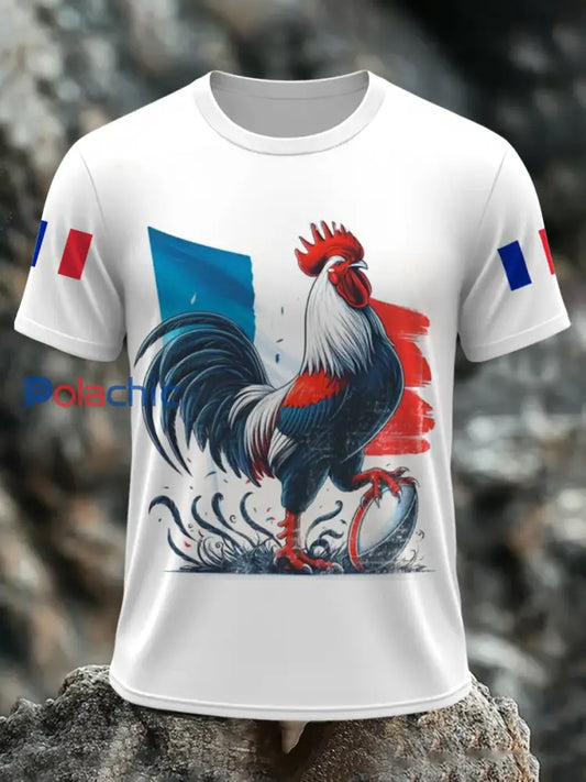Hommes Rugby Lovers Fans Imprimer T-shirt décontracté Blanc / S