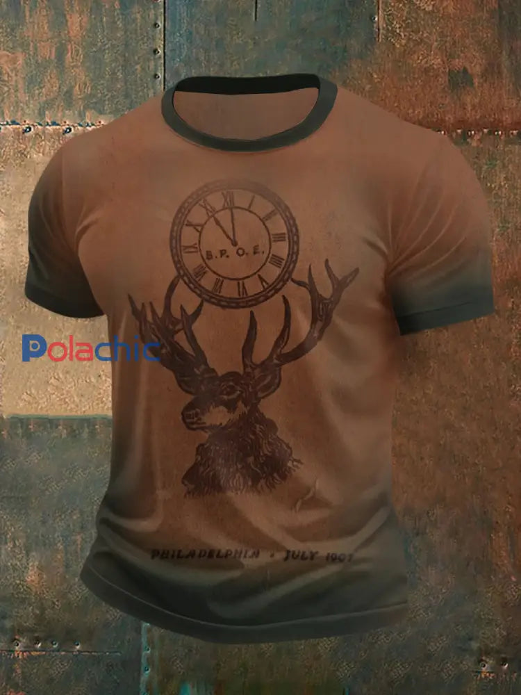 Hommes Western Hunter Vintage cuir Philadelphia BPOE 1907 T-Shirt comme image / S