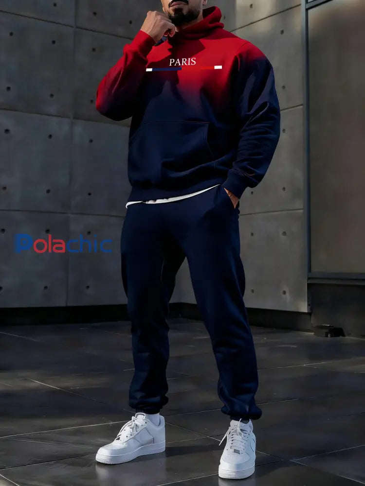 Hoodie occasionnel des hommes et l’ensemble de pantalon comme image / S