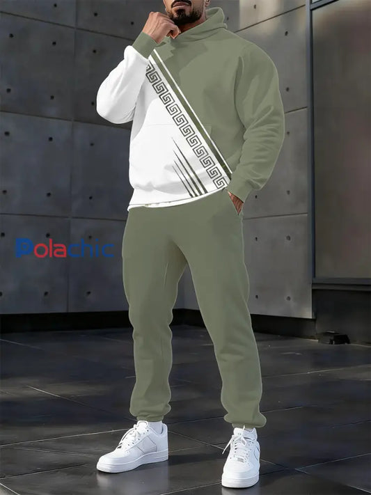 Hoodie occasionnel des hommes et l’ensemble de pantalon comme image / S
