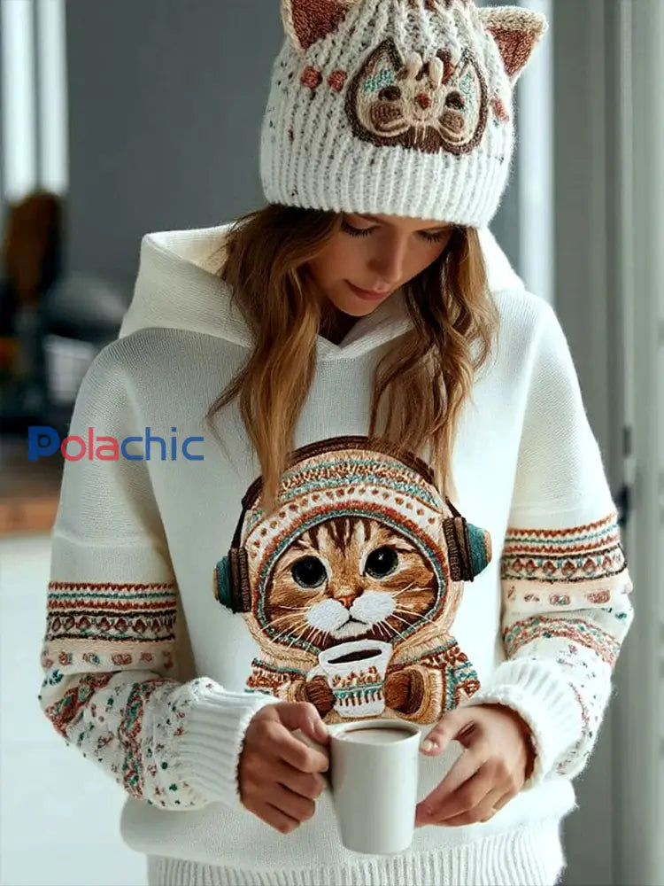 Hoodies Chat Femme comme image / S